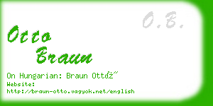 otto braun business card